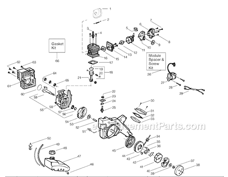 Page C Diagram and Parts List for PE550 Type 4 Weed Eater Edger